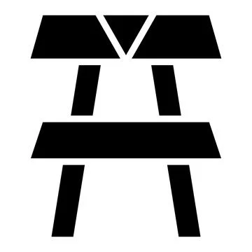 Picnic table Vector Icon Design Illustration Illustrazione stock