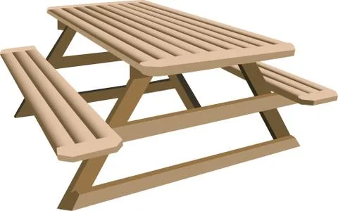 Picnic table vector image Stock Illustration