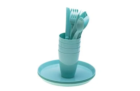 Picnic tableware isolated Stock Photos
