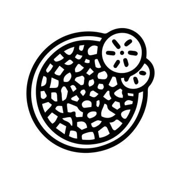 Pico de gallo line vector doodle simple icon Stock Illustration