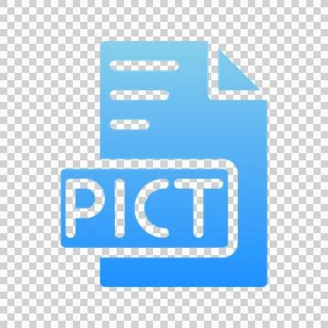 Pict file type icons. Document symbols with gradient fill style for a respo.. 스톡 일러스트