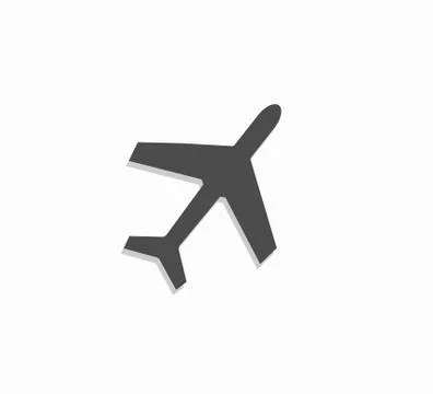 Pictogram airplane. Flat design vector airplane icon - logo mockup for compan Stock Illustration