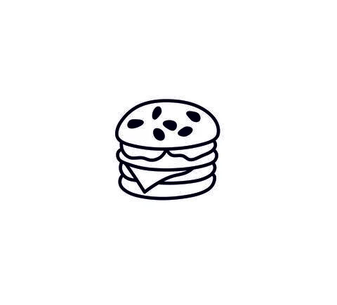 Pictogram burger Stock Illustration