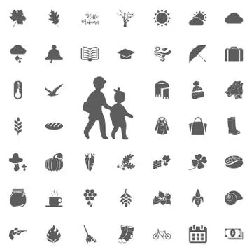 Pictogram of a child going learning different school subjects. School days. B Stock Illustration