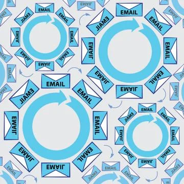 Pictogram - Circulation of e-mails Stock Illustration