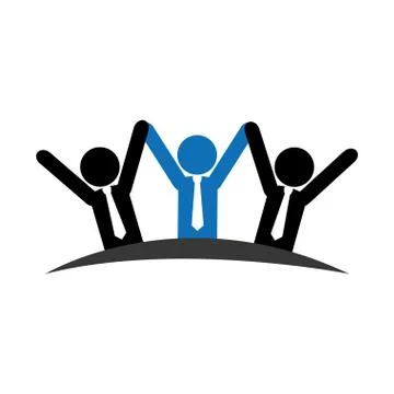 Pictogram emblem with group of executives Stock Illustration