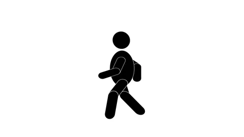 Pictogram man. 2D loop animation 스톡 동영상 91143246