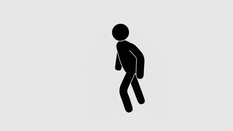 Pictogram man dancing with joy Stock Footage 261857319