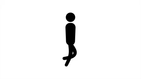 Pictogram man runcycle. animation with optional luma matte. Alpha Luma Matte Stock Footage 97740849