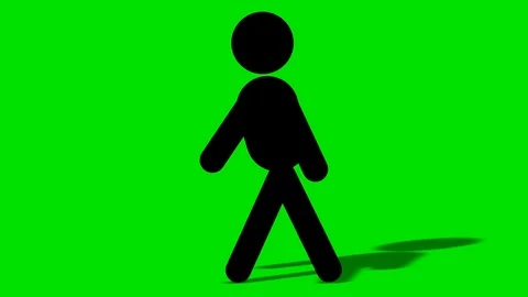Pictogram man walking. Video stock 102385571