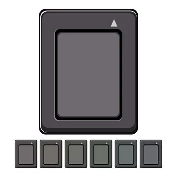 Pictogram memory card cartoon vector graphic Illustrazione stock