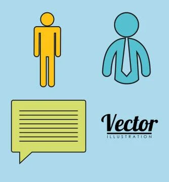 Pictogram necktie communication bubble message icon. Vector grap Illustrazione stock