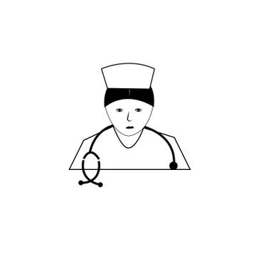 Pictogram of a nurse Illustrazione stock