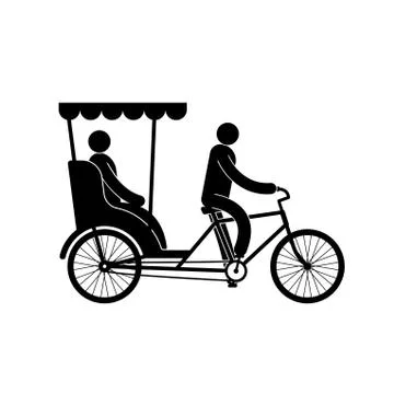 Pictogram of a pedicab イラスト素材