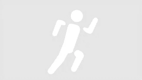Pictogram running animation alpha 動画素材 238794935