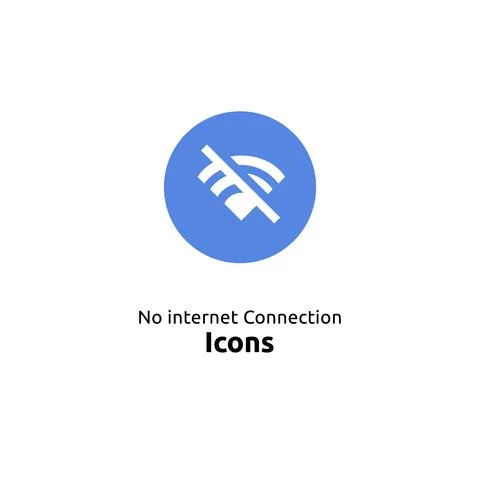 Pictogram sign for no wireless wifi or sign for remote internet access for your Stock Illustration