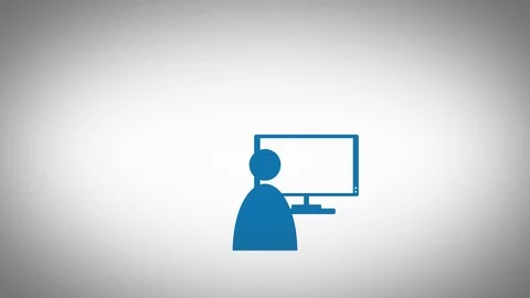 Pictogram watching tv icon 動画素材 79291153