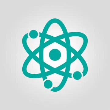 Pictograph of atom Stock Illustration