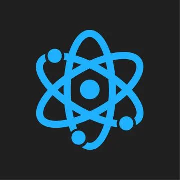 Pictograph of atom. Illustrazione stock