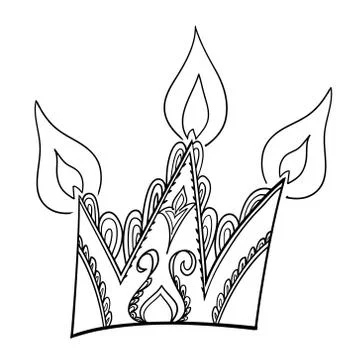 Pictograph of crown. Illustrazione stock