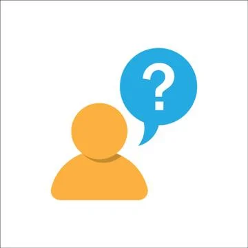 Pictograph, FAQ question Stock-Illustration