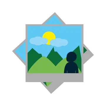 Picture art object vacation image 스톡 일러스트