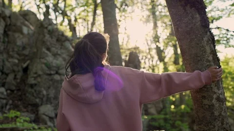 Picture from back of brunette Stock-Footage 90632288