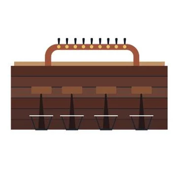 Picture of a bar on a white background. Vector illustration Stock Illustration