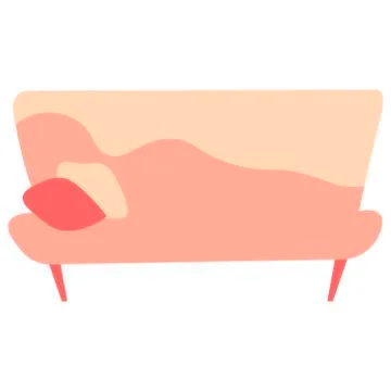 Picture of a bed on a white background. Vector illustration Stock Illustration
