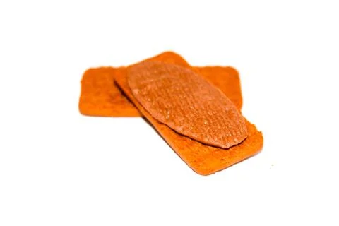 A picture of biscuits with white background Stock Photos