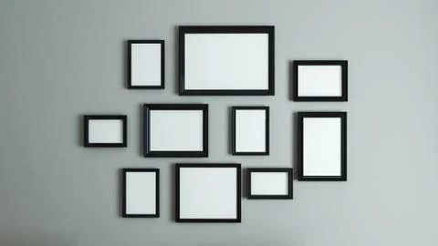 Picture black border frame Stock Illustration