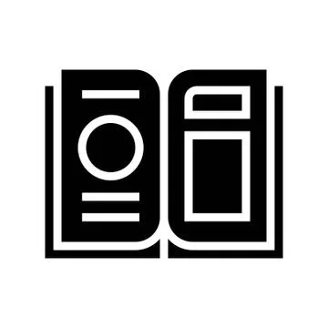 Picture book vector illustration, solid style icon Stockillustratie