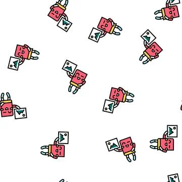 Picture book vector seamless pattern Illustrazione stock