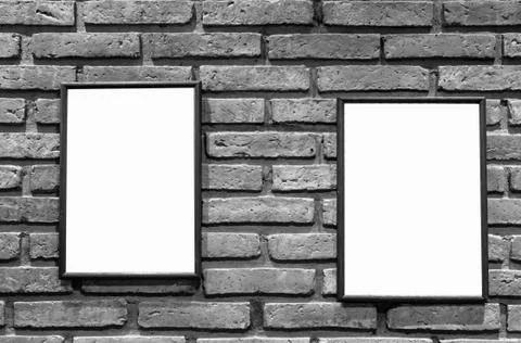 Picture border on the wall. Stock Photos
