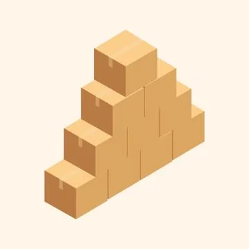 Picture of boxes on a white background Stock Illustration