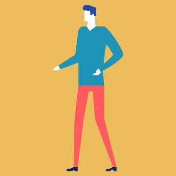 Picture of a boy on a background. Vector illustration. Illustrazione stock