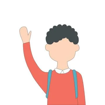Picture of a boy on a white background. Vector illustration. Stock Illustration