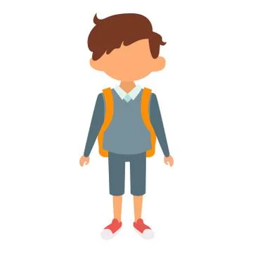 Picture of a boy on a white background. Vector illustration. Stock Illustration