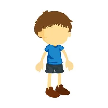 Picture of a boy on a white background. Vector illustration Stock Illustration