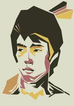 Picture of a bruce lee Stock Illustration