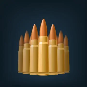 Picture of bullets Stock Illustration