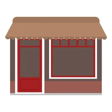 Picture of a cafe on a background. Vector illustration Stock Illustration