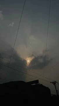 This picture captures a dramatic sunset or sunrise scene, Stock Photos