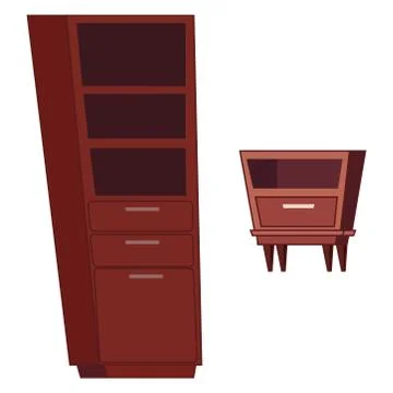 Picture of a closet on a white background. Vector illustration Stock Illustration