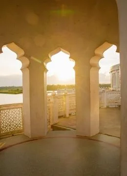 A picture composing a scene to create a frame through the doorways Stock Photos