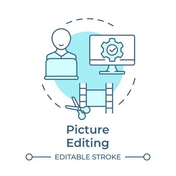 Picture editing multi color concept icon イラスト素材