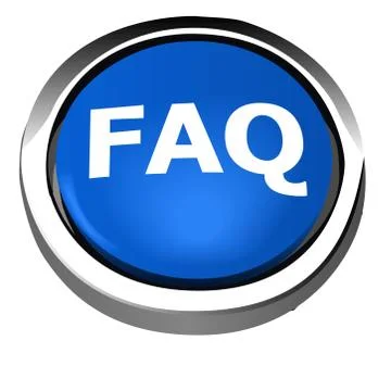 Picture of FAQ button on a white background. Vector illustration. Stock Illustration
