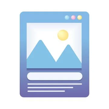 Picture file ui template Illustrazione stock