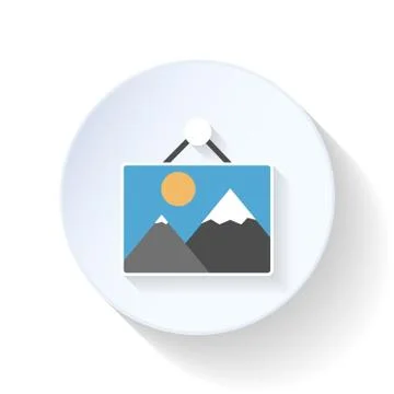 Picture flat icon Illustrazione stock