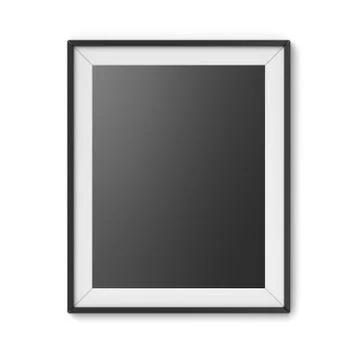 Picture frame with black canvas 库存插图